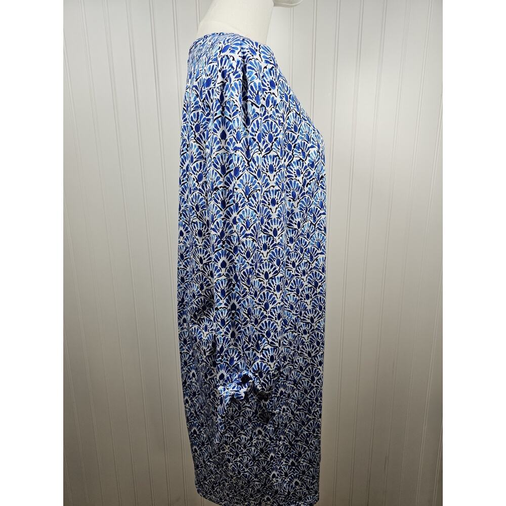 STELLA PARKER Cool Tide Tiles UPF50 Tunic Dress Women's Size L Coastal Beach - Picture 3 of 6